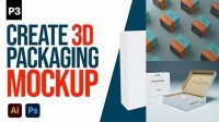 6022+ 3d Packaging Mockup Best for Showcase