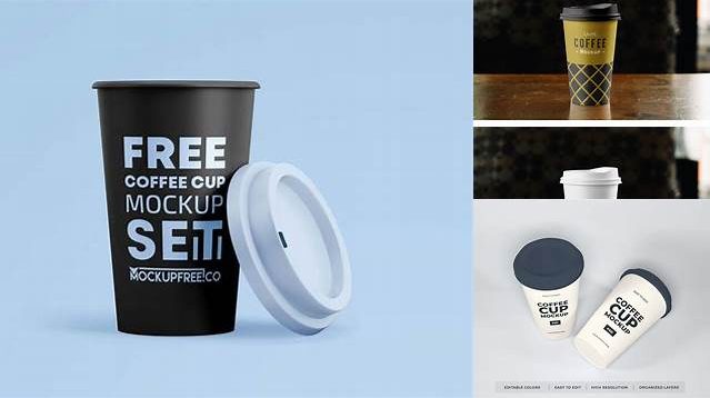 6025+ 16oz Single Wall Paper Coffee Cup PSD Mockup Editable Photoshop File