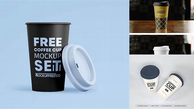 6025+ 16oz Single Wall Paper Coffee Cup PSD Mockup Editable Photoshop File