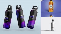 6025+ Aluminum Water Bottle Mockup Free PSD Free Download