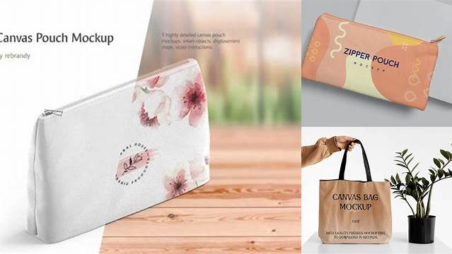 6033+ Canvas Pouch Mockup Free PSD Free Download