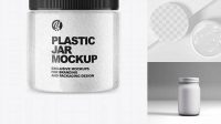 6033+ Clear Plastic Jar Mockup Customizable Design Files