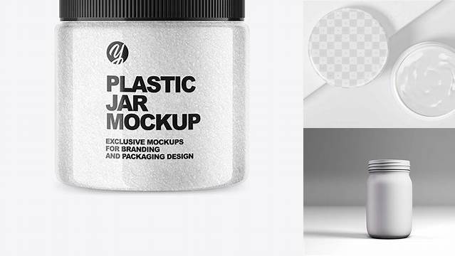 6033+ Clear Plastic Jar Mockup Customizable Design Files