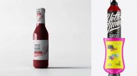 6053+ Matte Sauce Bottle With Spout PSD Mockup Stylish PSD for Free