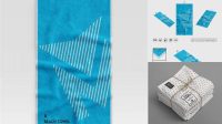 6063+ Beach Towel PSD Mockup Top View Free PSD for Designers