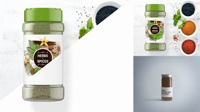 6063+ Spice Jar Mockup Free Include TIFF