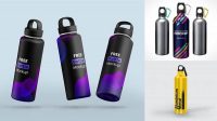 6064+ Textured Metal Drink Bottle PSD Mockup Smart Object Free Photoshop File