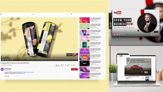 6064+ Youtube Bumper Ad Mockup PSD File Download