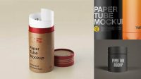 6065+ 500ml Matte Bottle with Paper Tube PSD Mockup Custom Mockup PSD for Free