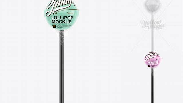 6068+ Ball Matte Lollipop In Transparent Wrapper PSD Mockup High-Quality Creative PSD