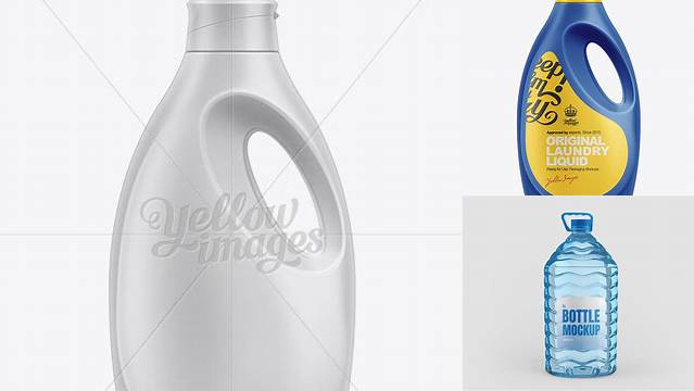 6069+ 2.5L Laundry Bottle PSD Mockup Smart Layer Mockup Free