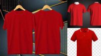 6071+ Mockup Kaos Merah Polos Versatile Photoshop File