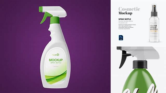 6072+ 35oz Spray Bottle PSD Mockup Professional Graphic PSD Download