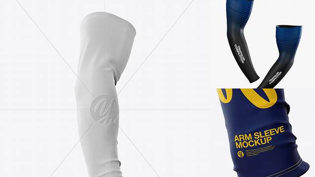 6075+ Arm Sleeve PSD Mockup Half Side View Professional Quality PSD Freebie