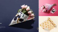 6077+ Flower Wrapping Paper Mockup Free Mockup PSD