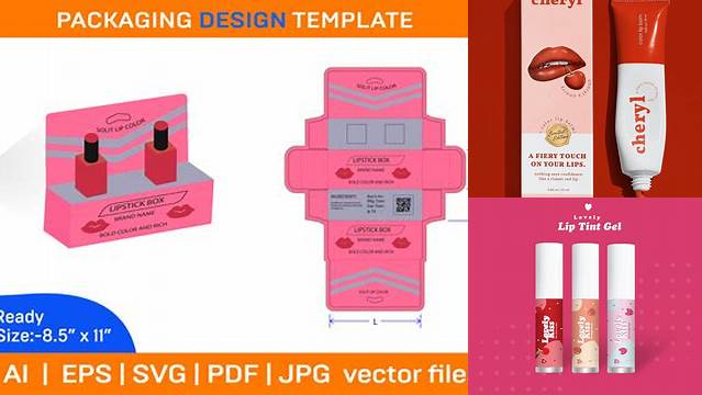 6078+ Lip Tint Packaging Layout Smart PNG Image