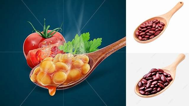 608+ White Baked Beans in Wooden Spoon Free Smart Object Templates