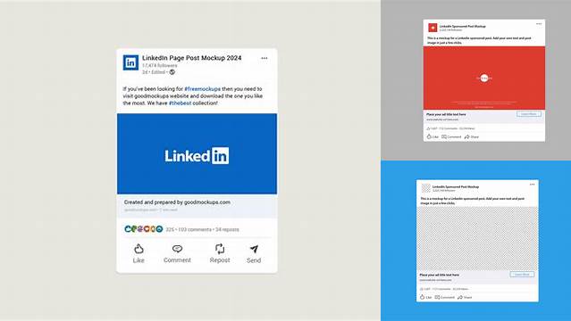 6080+ Linkedin Post Mockup Best Free Mockup PSD