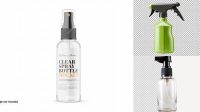 6088+ Glass Sprayer Bottle with Transparent Cap PSD Mockup Editable Mockup PSD