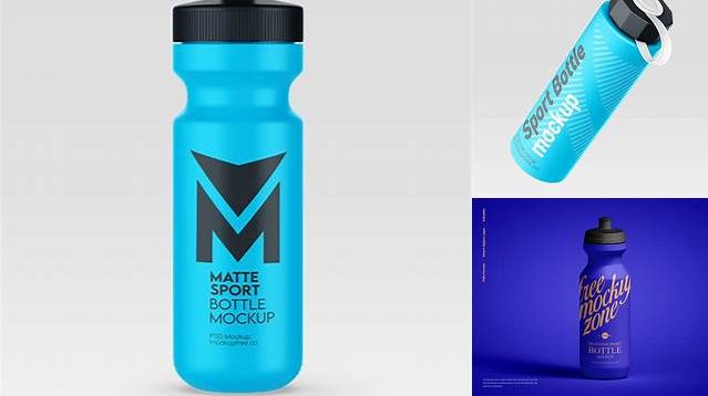 6089+ 32oz Matte Sport Bottle PSD Mockup Modern Free PSD Template