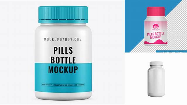 6096+ Glossy Pills Bottle PSD Mockup Custom Design Freebie PSD