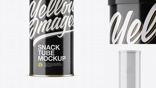 6102+ Glossy Textured Snack Tube PSD Mockup Creative Digital PSD Download