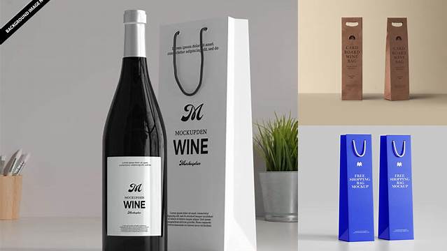 6103+ Wine Bag Mockup Download Professional PSD