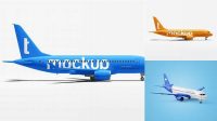 6105+ Airplane Mockup Psd Easy Editable