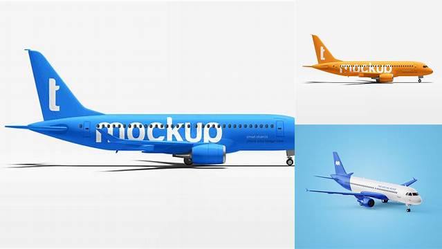 6105+ Airplane Mockup Psd Easy Editable