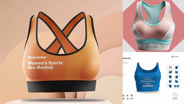 6105+ Sports Bra Mockup Creative and Modern PSD Freebie