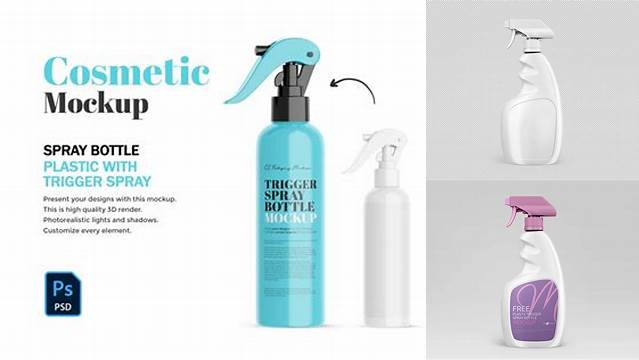 6109+ Plastic Trigger Spray Bottle PSD Mockup Exclusive Free PSD Mockups