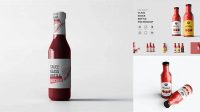 6113+ Glass Garlic Sauce Bottle PSD Mockup Creative Design Mockup