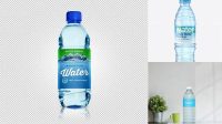 6116+ Blue PET Bottle With Water PSD Mockup Unique High-Resolution Design Freebie