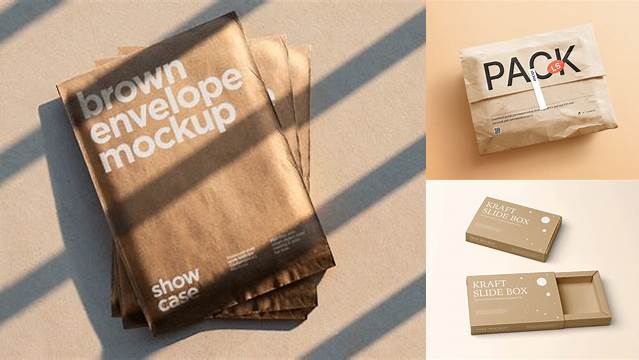 6121+ A4 Kraft Paper PSD Mockup Exclusive Layered PSD Mockup