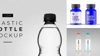 6125+ Plastic Matte Bottle PSD Mockup Free Editable Photoshop Template