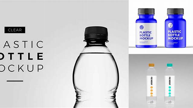 6125+ Plastic Matte Bottle PSD Mockup Free Editable Photoshop Template