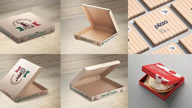 613+ Pizza Box PSD Mockup Half Side View Modern PSD Templates