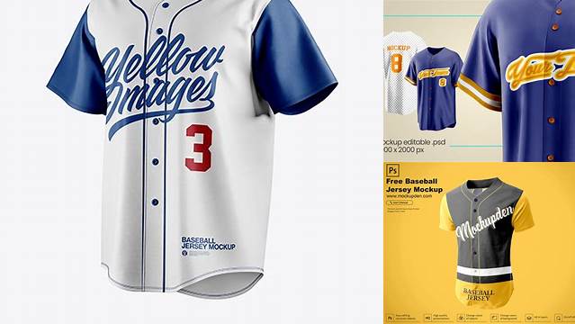 6132+ Free Baseball Jersey Mockup PSD File Download