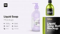 6134+ Matte Metallic Liquid Soap Bottle PSD Mockup Free PSD