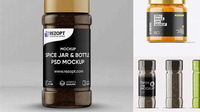 6137+ Spice Bottle Mockup Smart PNG Image