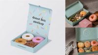 6138+ Free Donut Box Mockup Elegant PSD Mockup