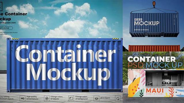 614+ Container PSD Mockup Elegant PSD Mockup