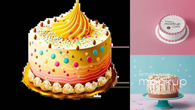 6140+ Birthday Cake Mockup Free PSD