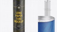 6140+ Extra Long Paper Tube with a Flat Lid High-Angle View Free Digital Resource for Designers