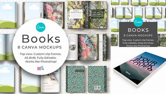 6145+ Book Mockup Canva High-Quality PSD