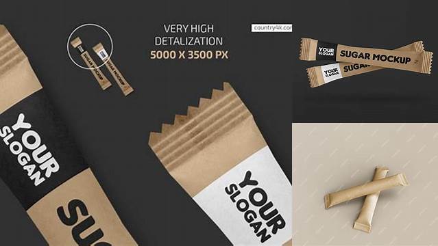 6148+ Kraft Stick Sachet PSD Mockup Include TIFF