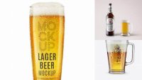 6150+ Lager Beer Pitcher PSD Mockup Exclusive and Stylish Design PSD