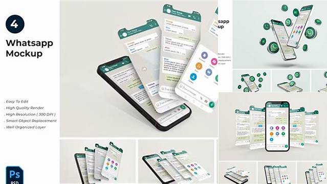 6155+ Whatsapp Mockup Psd Free Download Easy-to-Edit PSD