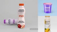 6156+ Square Yogurt Bottle PSD Mockup Custom PSD Mockup Template