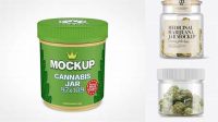 6157+ Cannabis Jar Mockup Modern Design PSD